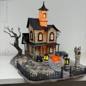 Eerie Glow Halloween House with LED Lights